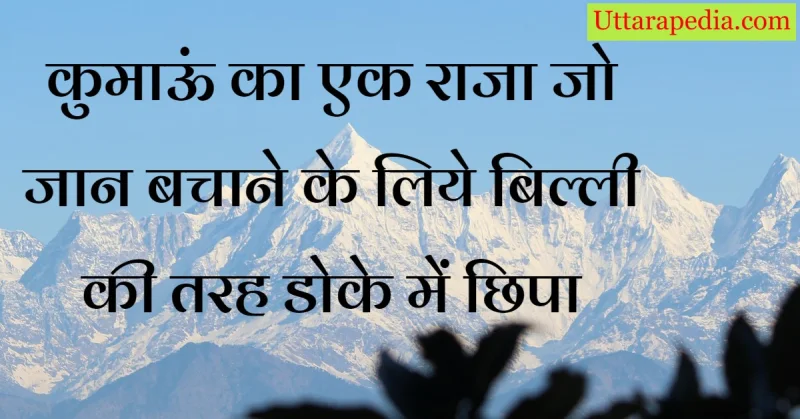 कुमाऊं का एक राजा जो जान बचाने के लिये बिल्ली की तरह डोके में छिपा
